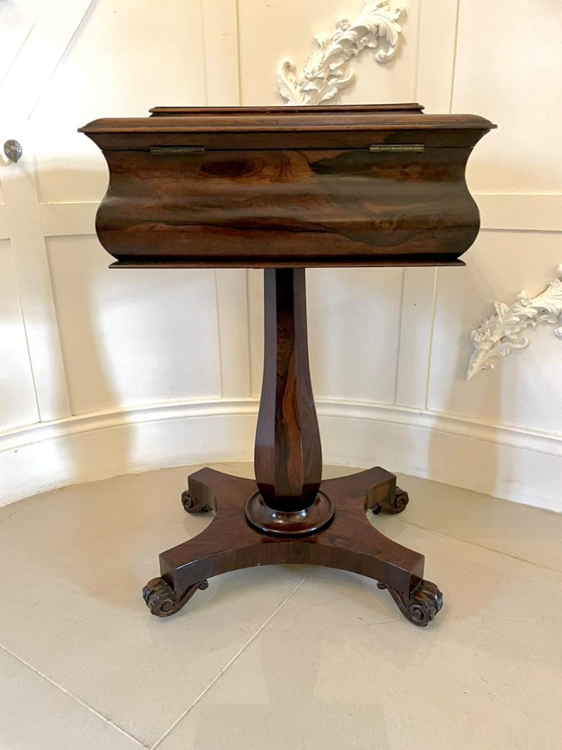 Quality Antique William IV Rosewood Work Box - Image 2